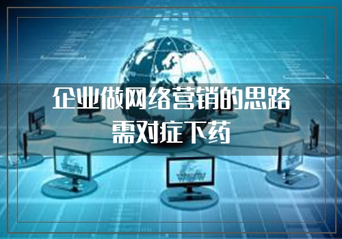 企业做网络营销的思路需对症下药