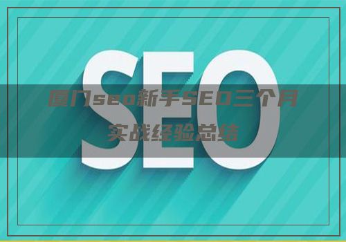 厦门seo新手SEO三个月实战经验总结