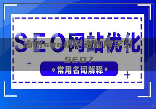 惠州seo初学者如何学习SEO？