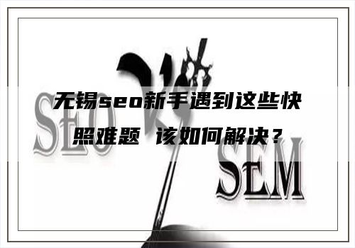 无锡seo新手遇到这些快照难题 该如何解决？