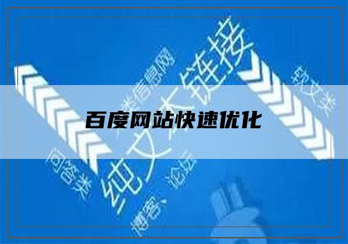 百度网站快速优化