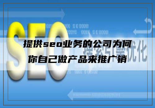 提供seo业务的公司为何你自己做产品来推广销售