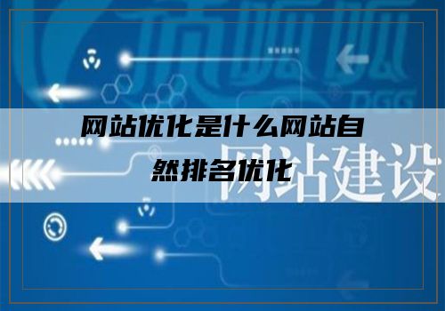 网站优化是什么网站自然排名优化