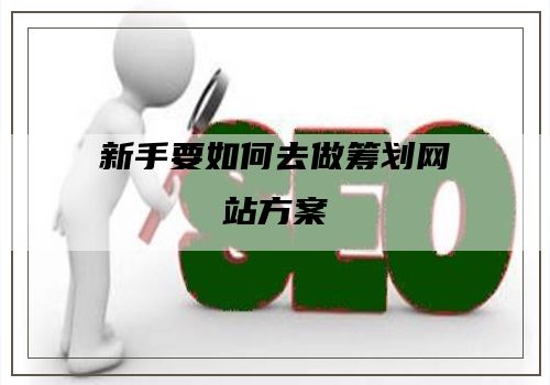 新手要如何去做筹划网站方案